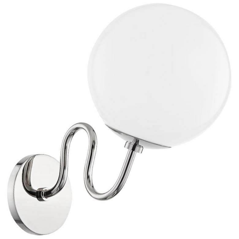 Image 1 Mitzi Havana 12 1/2" High Polished Nickel Globe Wall Sconce