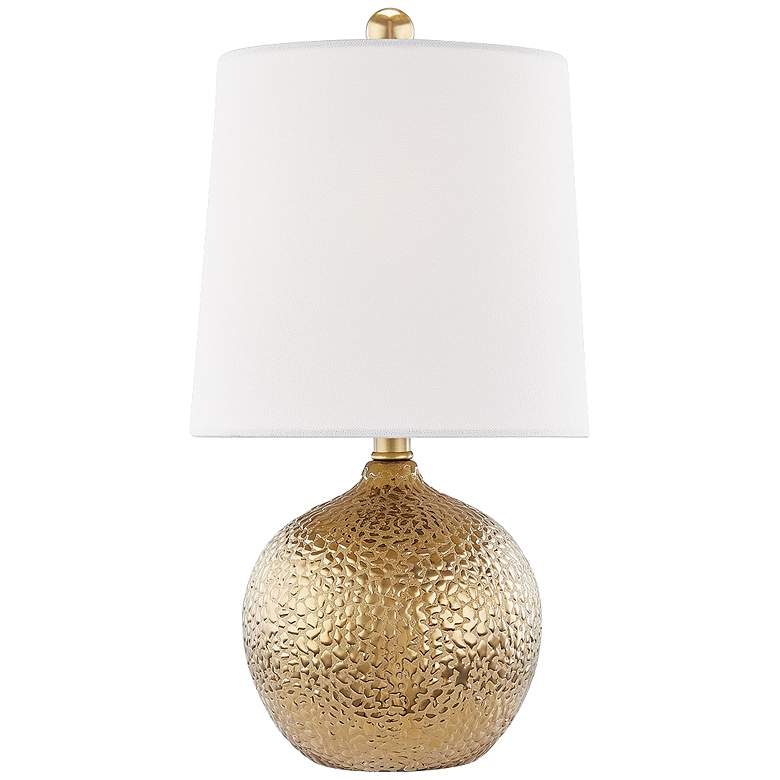 Image 1 Mitzi Heather 14 1/2 inch High Gold Ceramic Accent Table Lamp