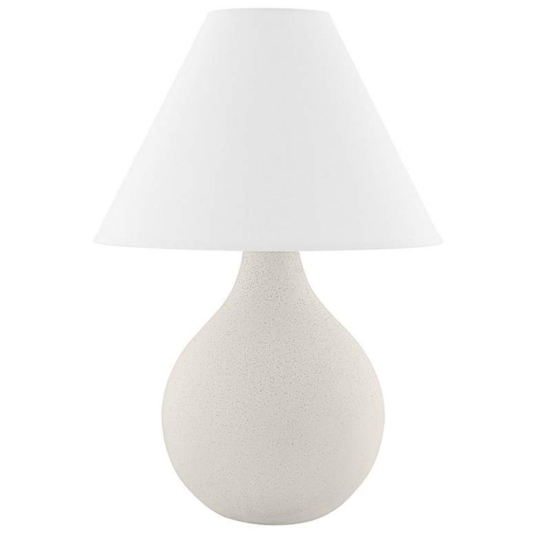 Image 1 Mitzi Helena 34" Matte White Speck Modern Ceramic Table Lamp