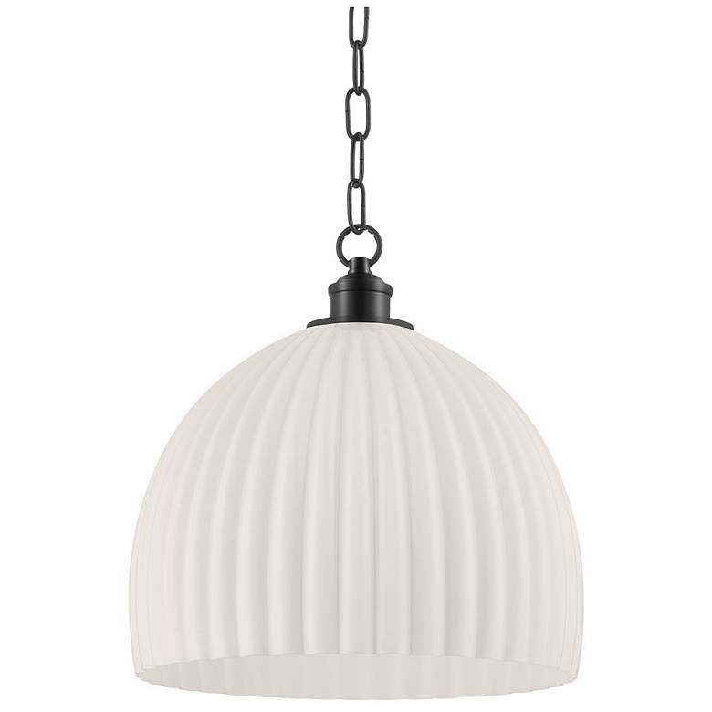 Image 1 Mitzi Hillary 14" Wide Old Bronze Dome Pendant Light