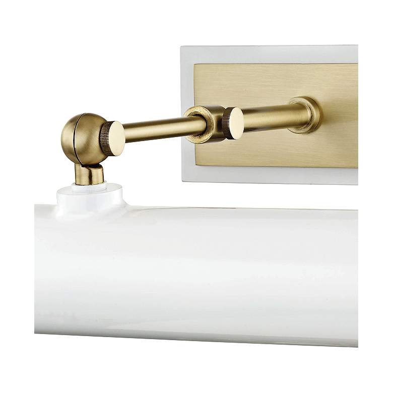 Image 2 Mitzi Holly 16 1/4" Wide Aged Brass and White Picture Light more views