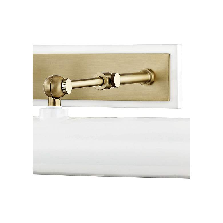 Image 2 Mitzi Holly 24 1/4" Wide Aged Brass and White Picture Light more views