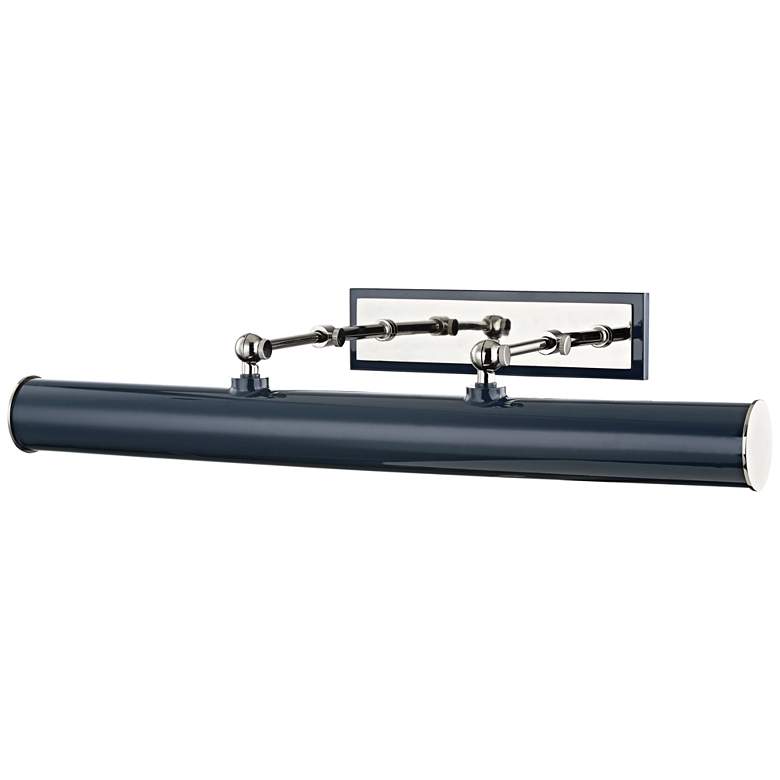 Image 1 Mitzi Holly 24 1/4"W Polished Nickel and Navy Picture Light