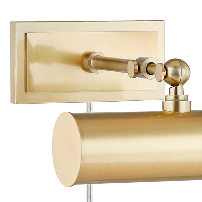 Image 2 Mitzi Holly 8 1/4" Wide Aged Brass Plug-In Picture Light more views