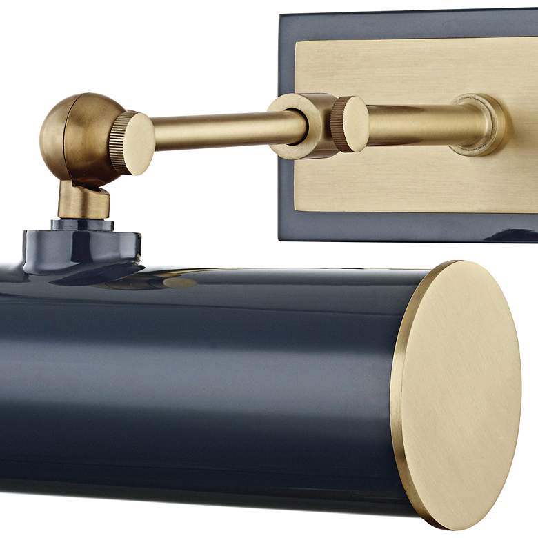 Image 2 Mitzi Holly 8 1/4 inch Wide Brass Navy Plug-In Picture Light more views
