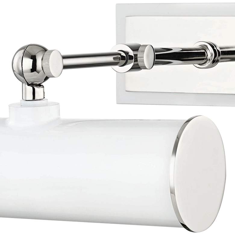 Mitzi Holly 8 1/4&quot;W Polished Nickel and White Picture Light more views