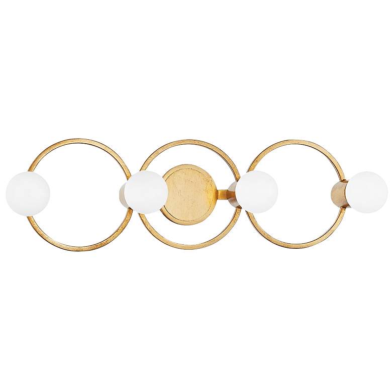 Image 1 Mitzi Hope 28" Wide Gold Leaf 4-Light Bath Light