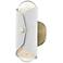 Mitzi Immo 11" High Aged Brass and White 2-Light Wall Sconce