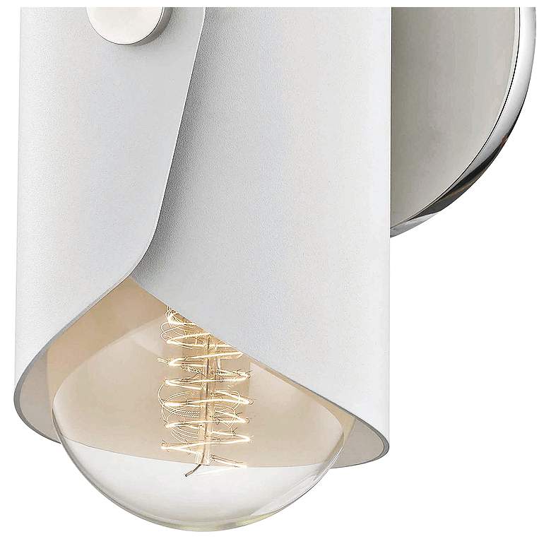 Image 2 Mitzi Immo 11 inch High Nickel and White 2-Light Wall Sconce more views