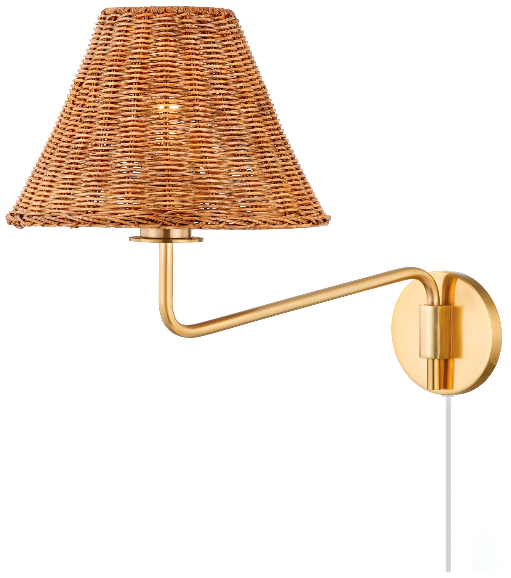 Image 2 Mitzi Issa 13 1/2" High Aged Brass Portable Wall Sconce more views