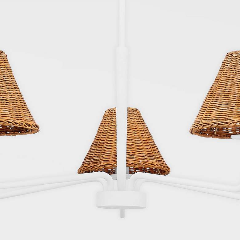 Image 3 Mitzi Issa 40" Wide Texture White 5-Light Chandelier more views