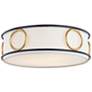 Mitzi Jade 15 3/4" Wide Gold Leaf and Navy Ceiling Light