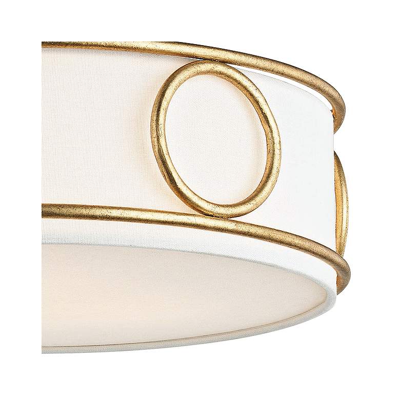 Image 2 Mitzi Jade 15 3/4" Wide Gold Leaf Ceiling Light more views