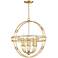 Mitzi Jade 23 3/4" Wide Gold Leaf 8-Light Pendant