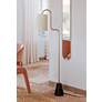 1_Mitzi Jaimee 59" High Bent Gooseneck Arm Aged Brass Floor Lamp