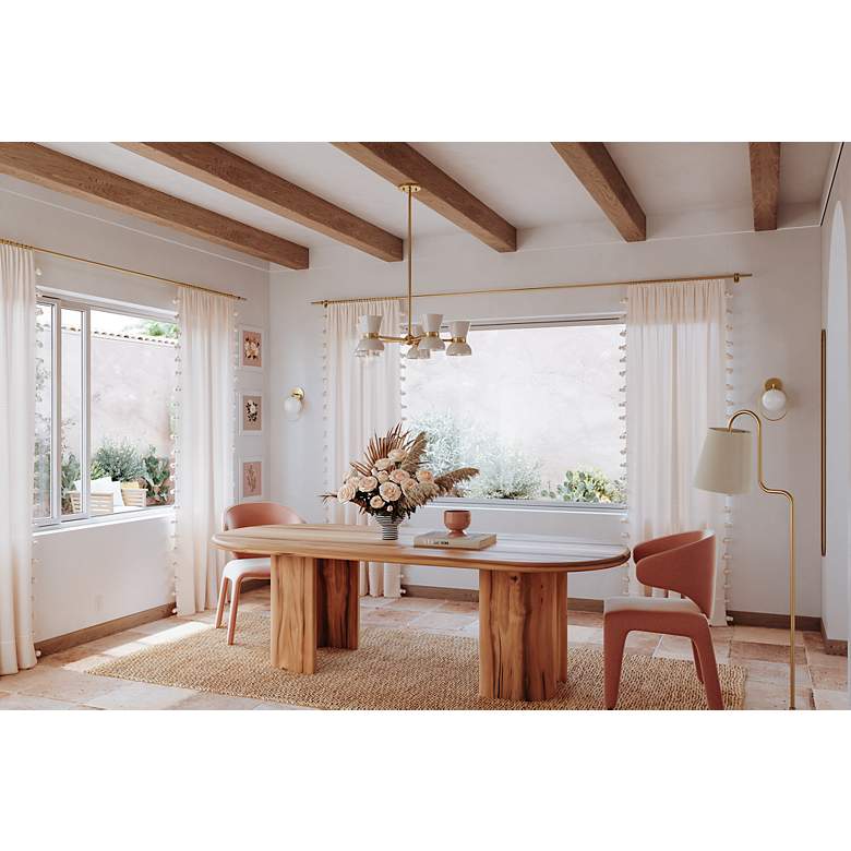 Image 3 Mitzi Jaimee 59" High Bent Gooseneck Arm Aged Brass Floor Lamp more views