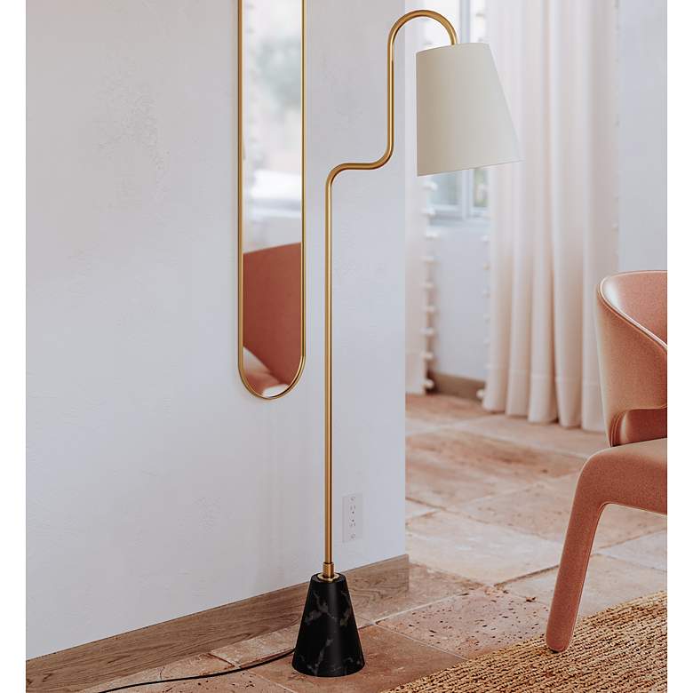 Image 1 Mitzi Jaimee Aged Brass Floor Lamp