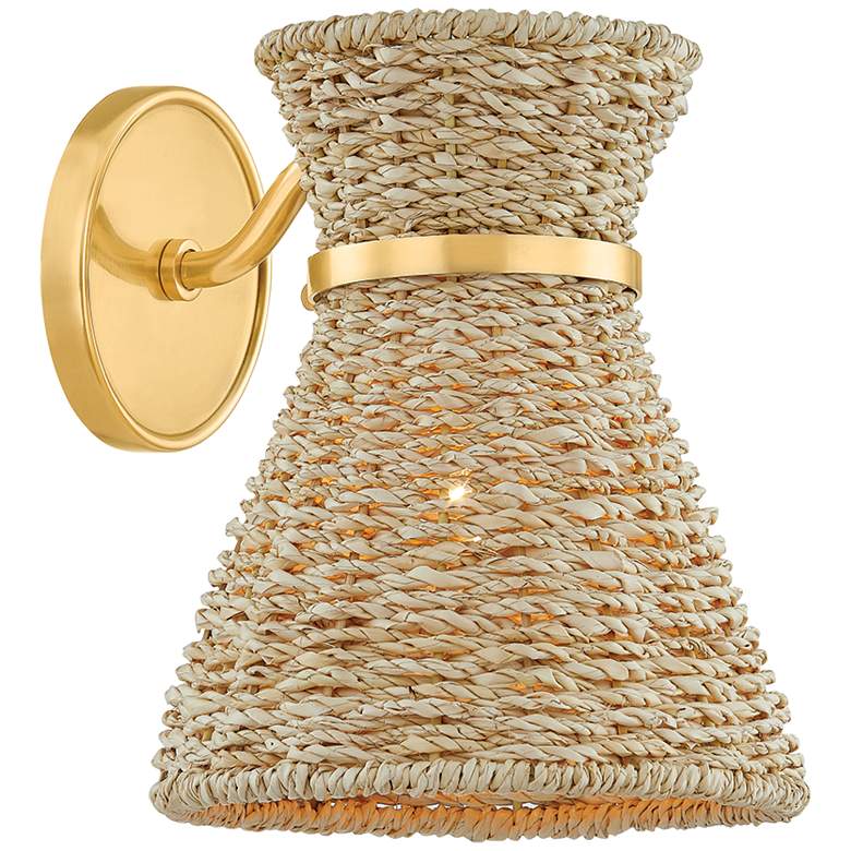Image 1 Mitzi Jamie Wall Sconce 7.75" in Aged Brass