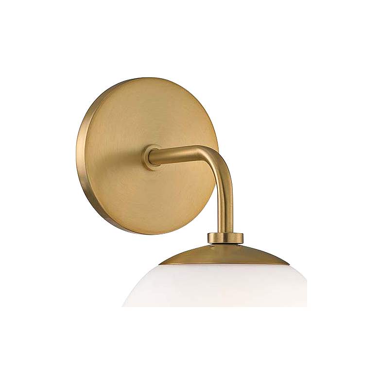 Image 2 Mitzi Jane 12 1/2" High Aged Brass Wall Sconce more views