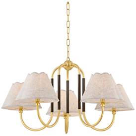 Image1 of Mitzi Janie Chandelier 33" in Aged Brass and True Bronze