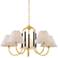 Mitzi Janie Chandelier 33" in Aged Brass and True Bronze