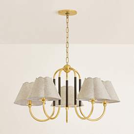 Image2 of Mitzi Janie Chandelier 33" in Aged Brass and True Bronze more views