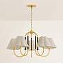 Thumbnail2 of Mitzi Janie Chandelier 33" in Aged Brass and True Bronze more views