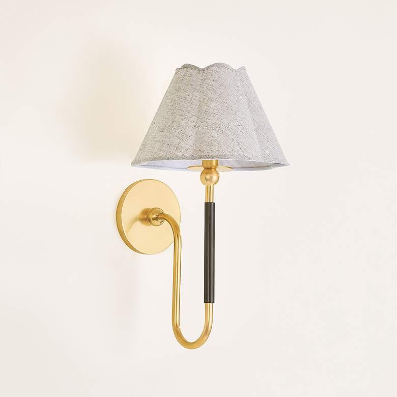 Image 4 Mitzi Janie Wall Sconce 9.5" in Aged Brass and True Bronze more views