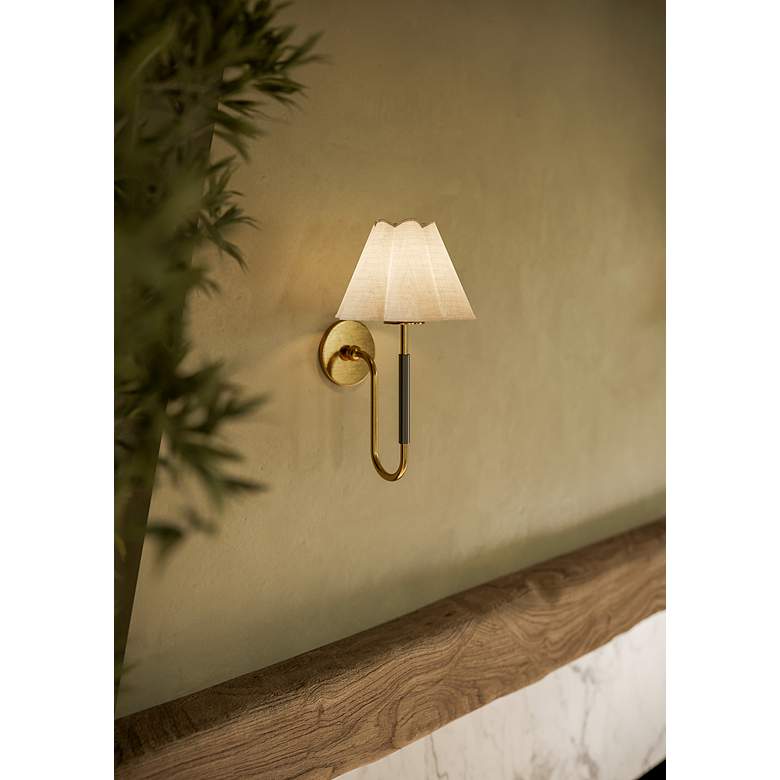 Image 5 Mitzi Janie Wall Sconce 9.5" in Aged Brass and True Bronze more views