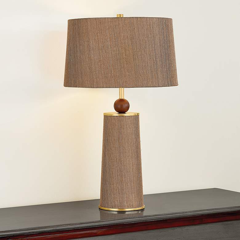 Image 1 Mitzi January Table Lamp 17" in Aged Brass