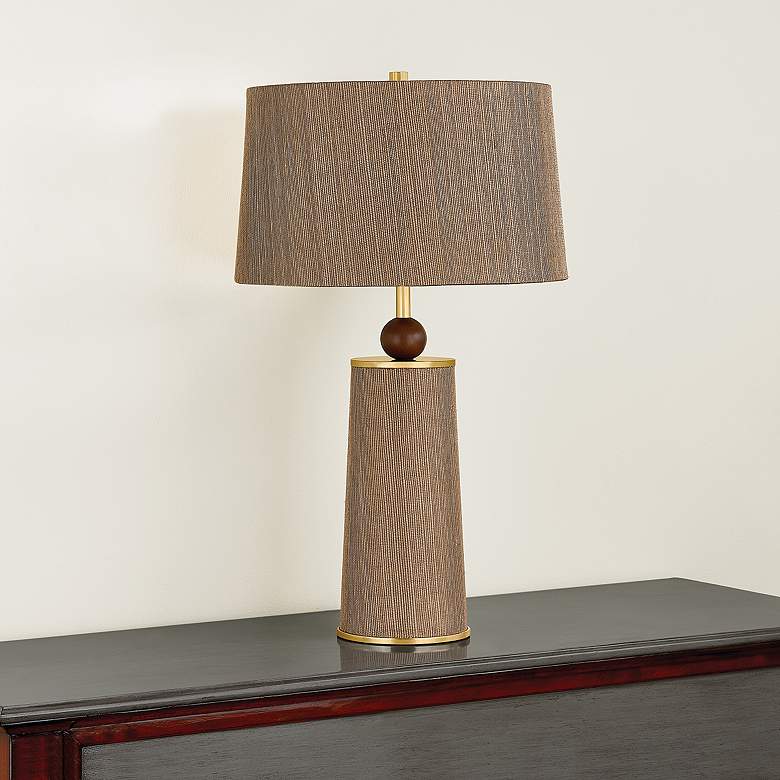 Image 3 Mitzi January Table Lamp 17" in Aged Brass more views