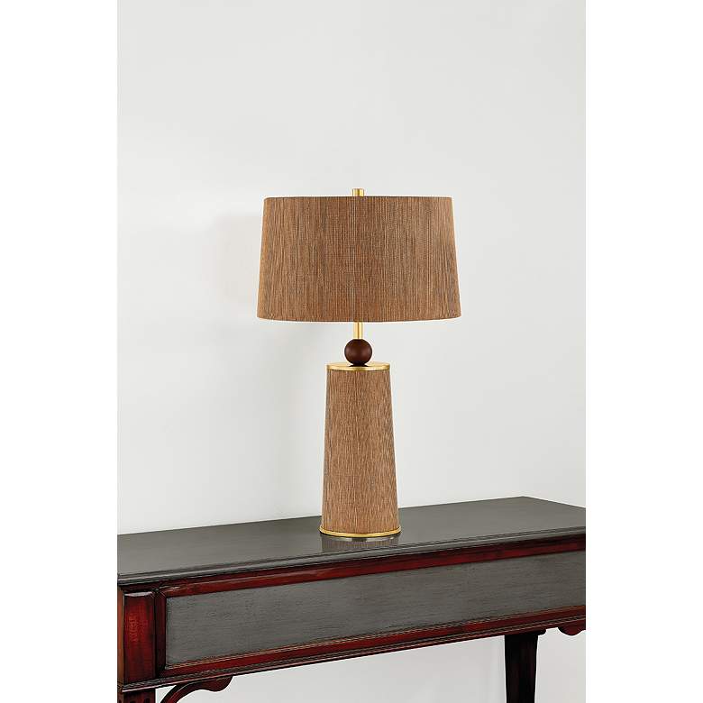 Image 7 Mitzi January Table Lamp 17" in Aged Brass more views