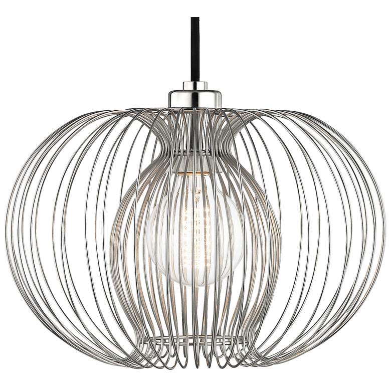 Image 2 Mitzi Jasmine 12" Wide Polished Nickel Mini Pendant more views