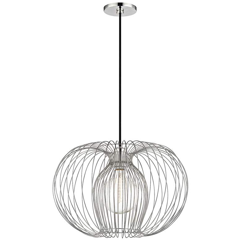 Image 1 Mitzi Jasmine 17" Wide Polished Nickel Pendant Light
