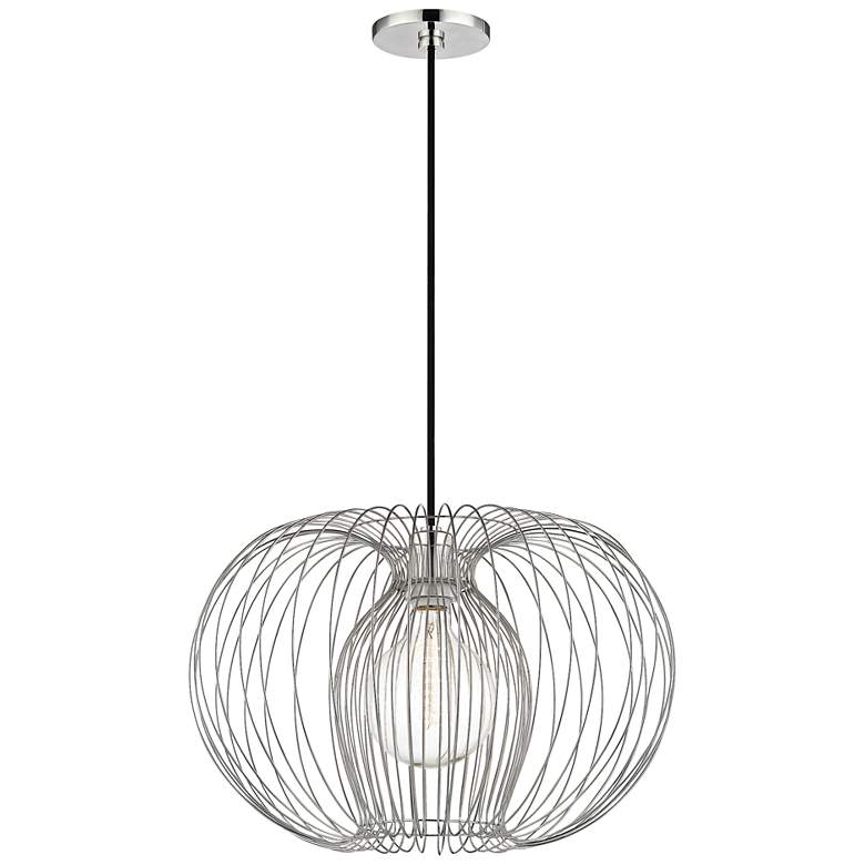 Image 1 Mitzi Jasmine 17 inch Wide Polished Nickel Pendant Light