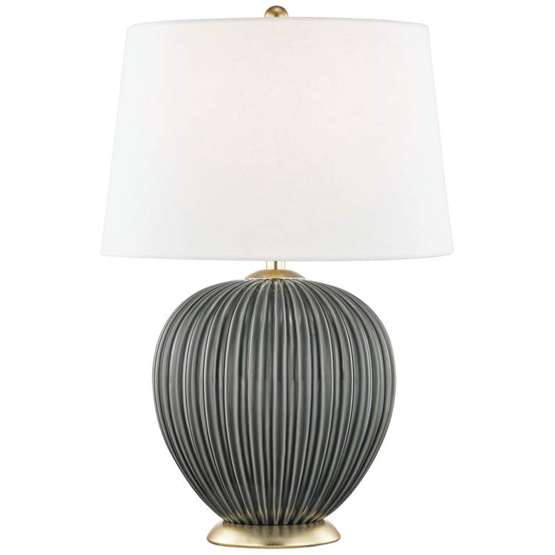 Image 1 Mitzi Jessa Charcoal Gray Porcelain Accent Table Lamp