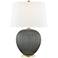 Mitzi Jessa Charcoal Gray Porcelain Accent Table Lamp