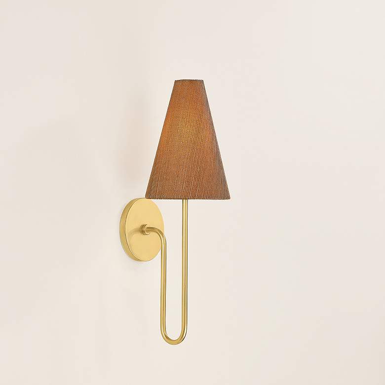 Image 2 Mitzi Jessel 19" High Aged Brass Wall Sconce more views