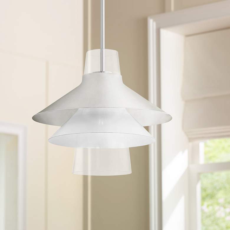 Image 1 Mitzi Jessy 15 3/4" Wide Polished Nickel Pendant Light