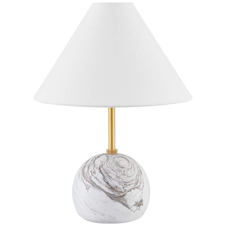 Image 1 Mitzi Jewel 16" Calcutta Gold Marble Accent Table Lamp