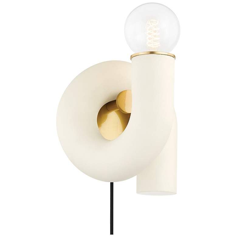 Image 1 Mitzi Jolie 15.5" Aged Brass 1 Light Portable Wall Sconce