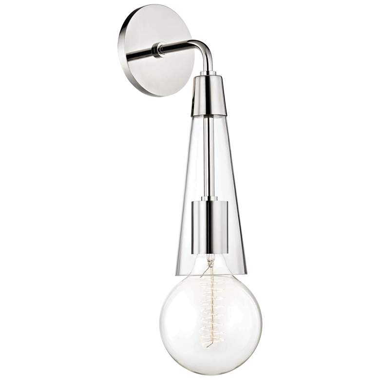 Image 1 Mitzi Joni 18 1/4" High Polished Nickel Wall Sconce