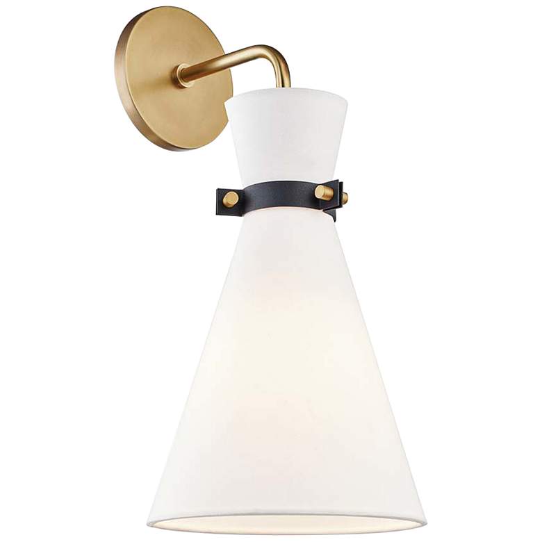 Image 1 Mitzi Julia 17" High Aged Brass Wall Sconce