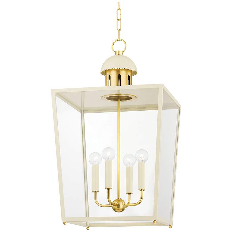 Image 1 Mitzi June 32" Aged Brass 4 Light Lantern