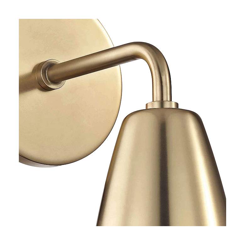 Image 2 Mitzi Kai 10 1/4" High Aged Brass LED Wall Sconce more views