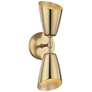 Mitzi Kai 15" High Aged Brass 2-Light LED Wall Sconce