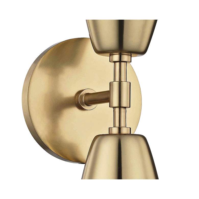 Image 2 Mitzi Kai 15" High Aged Brass 2-Light LED Wall Sconce more views