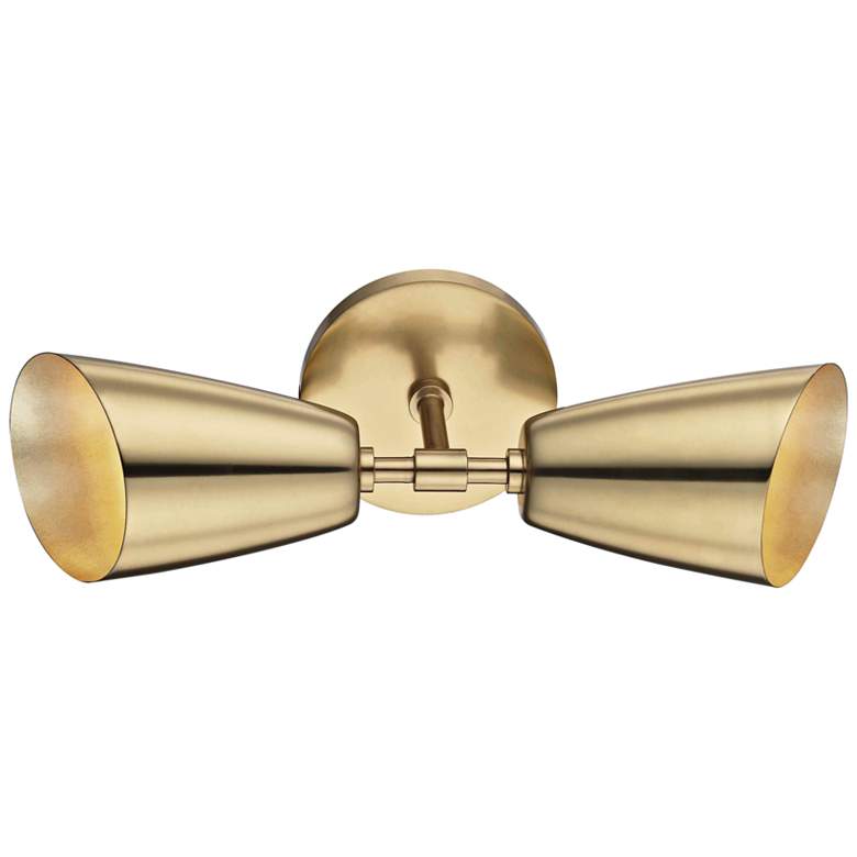 Image 3 Mitzi Kai 15 inch High Aged Brass 2-Light LED Wall Sconce more views