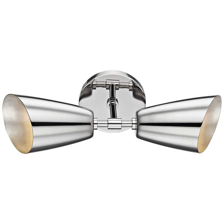 Mitzi Kai 15&quot; High Polished Nickel 2-Light LED Wall Sconce more views