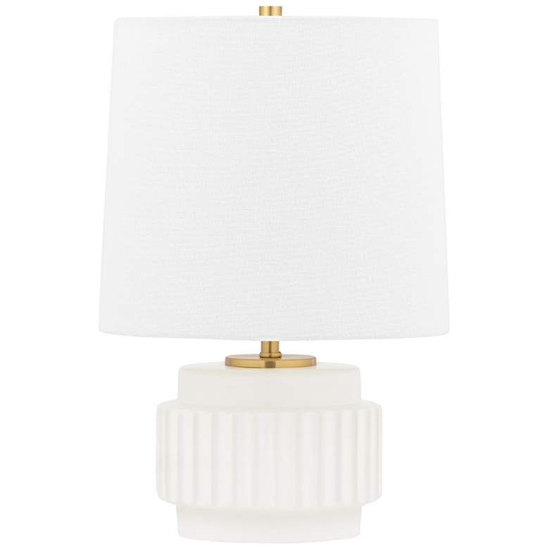 Image 1 Mitzi Kalani 14 inch High Matte White Accent Table Lamp